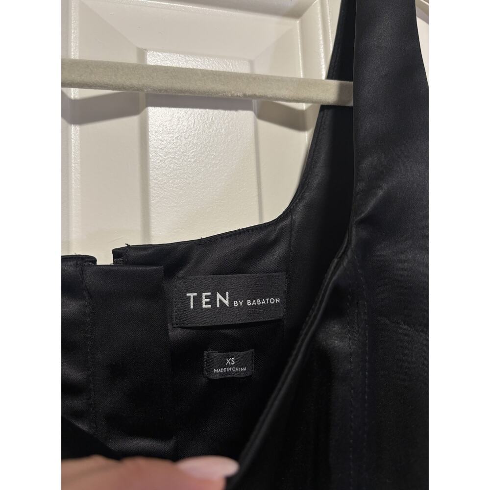 TEN by Babaton Black Satin Crop Tank Top XS - Picture 5 of 8
